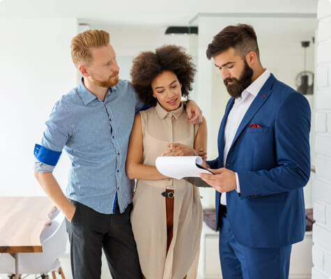 Couple with Mortgage Broker