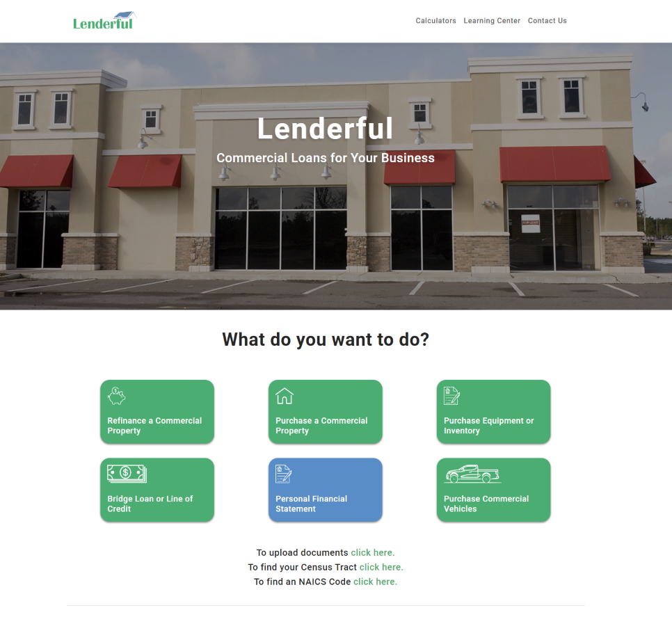 Lenderful Commercial Loans solution demo